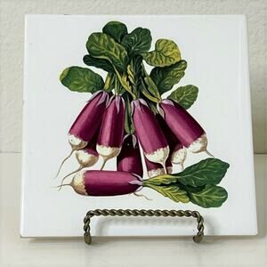 H&R Johnson Vintage English Tile Turnips 6x6 Square